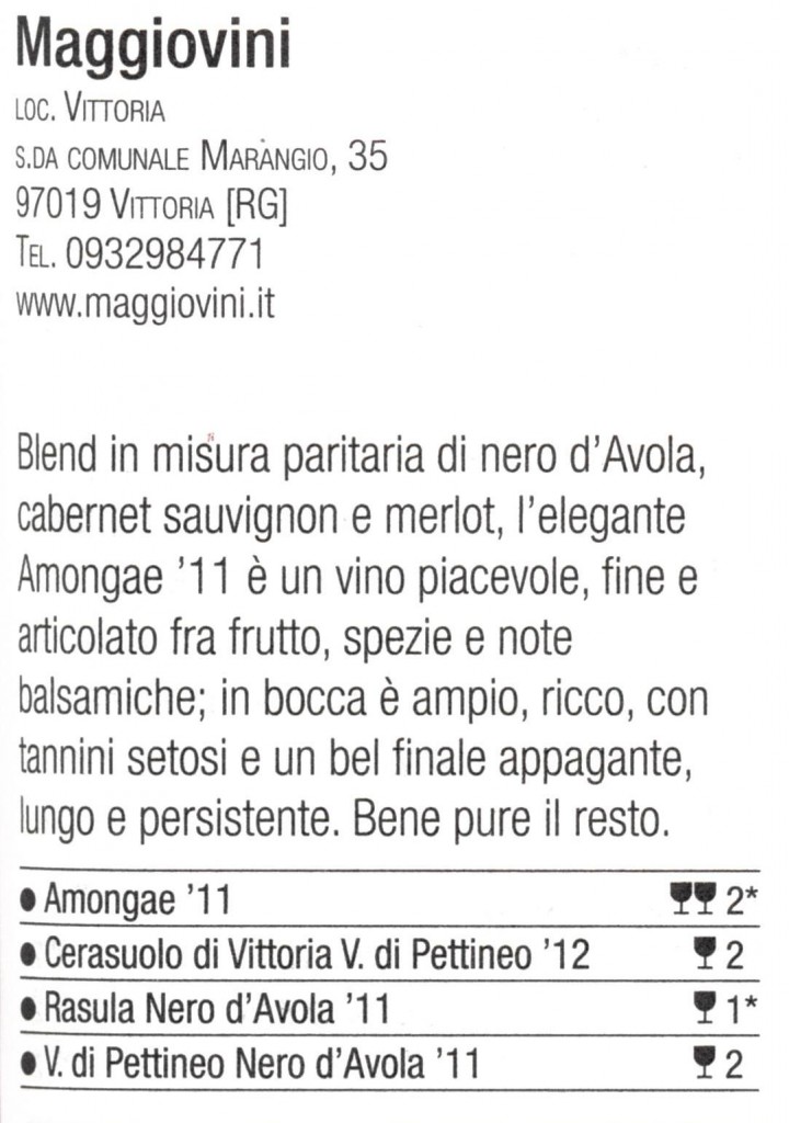 Recensione Gambero Rosso 2014