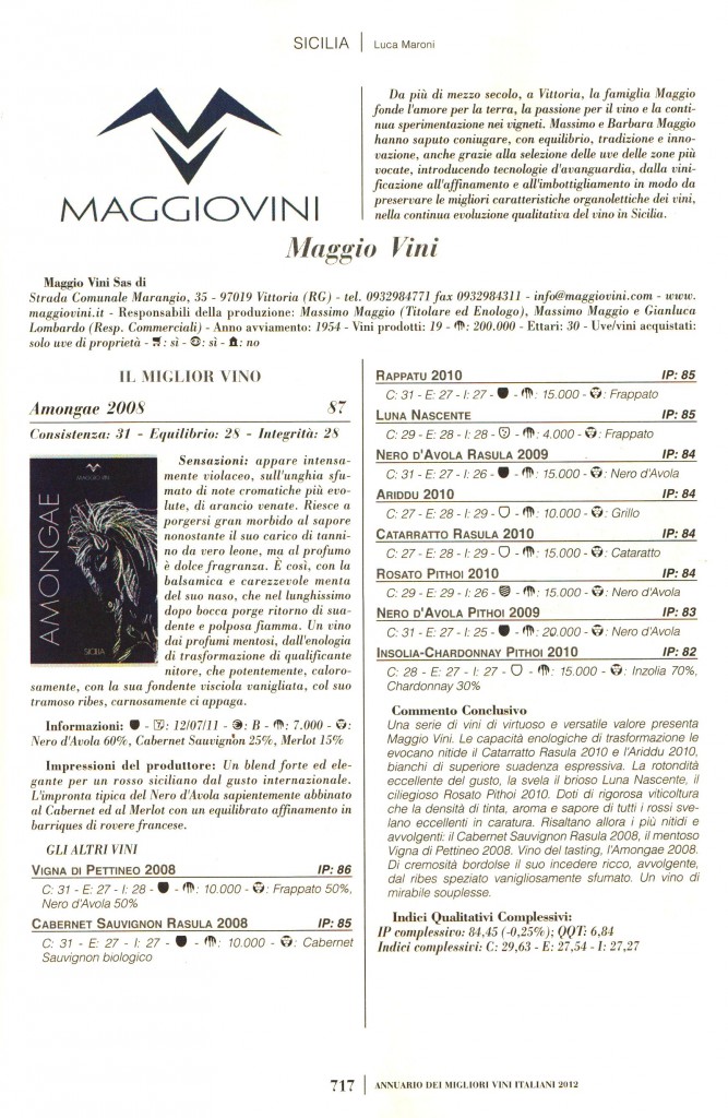 Recensione Luca Maroni 2012 Maggiovini
